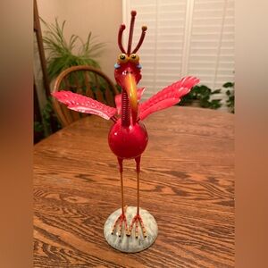 The Exhart Geeky Beak Bird Pink Metal